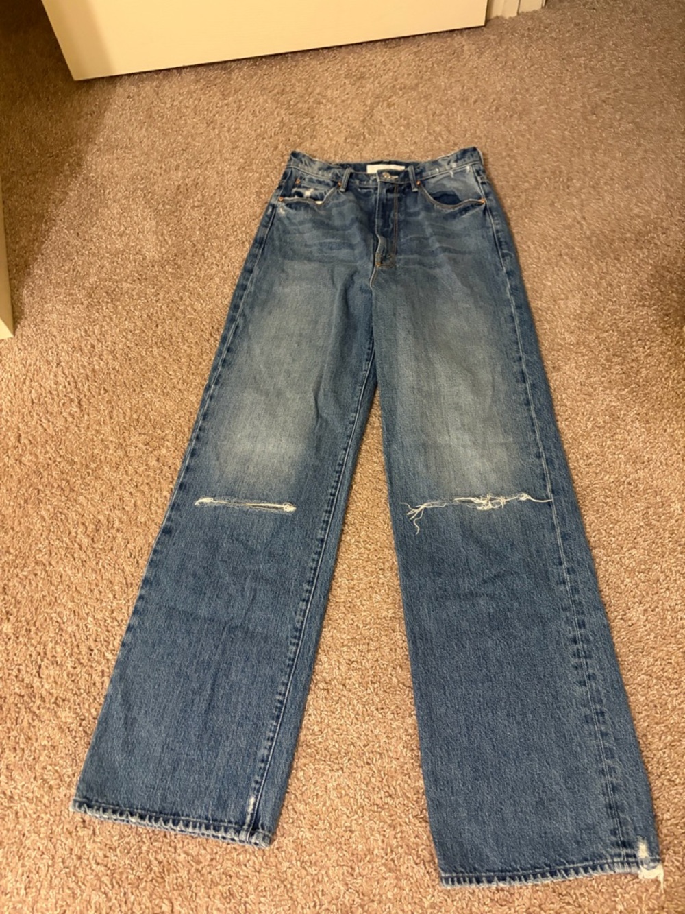 MOTHER Superior Wide Leg Women’s Blue Jeans